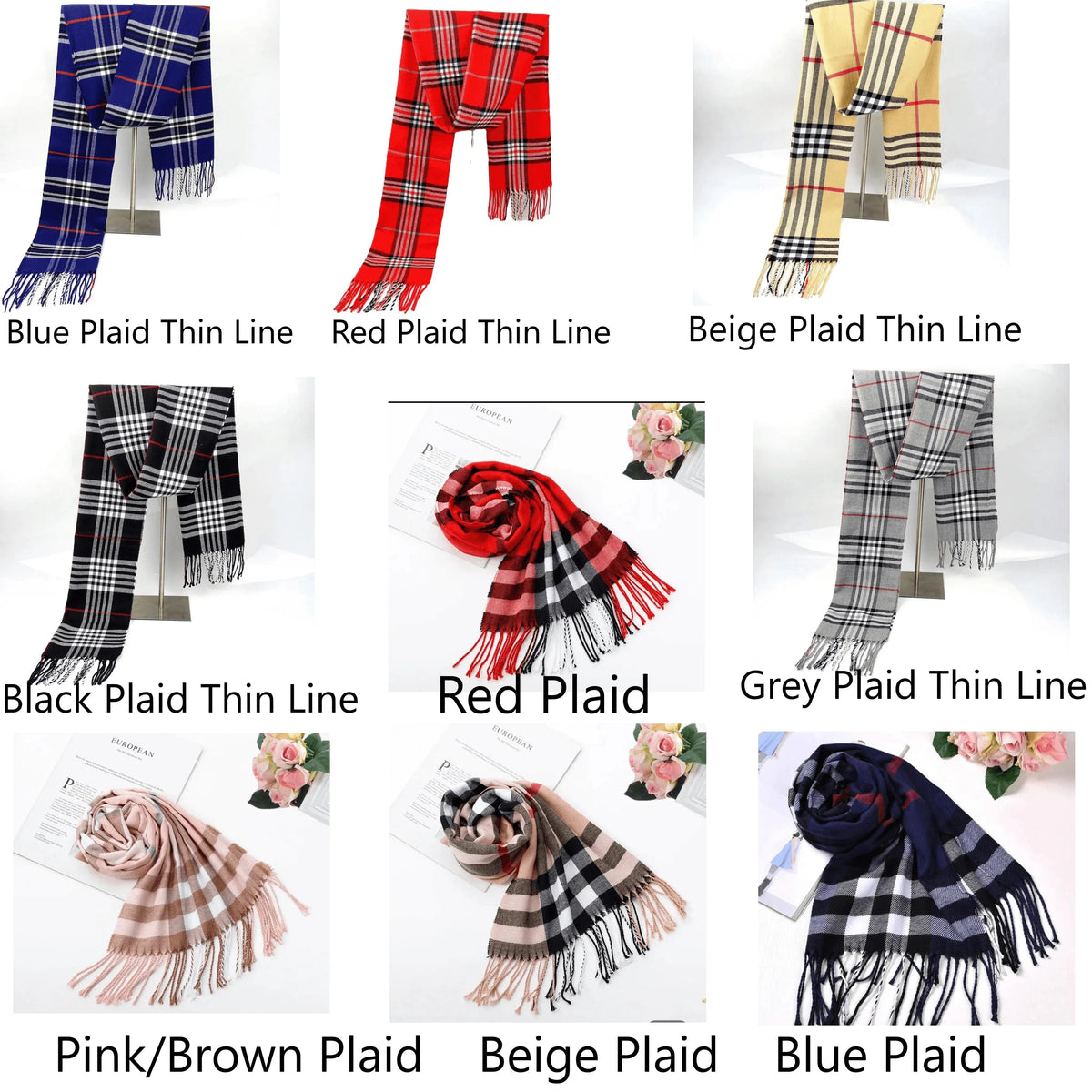 Super Soft Long Cashmere Wool Scarfs - PremiumBrandGoods