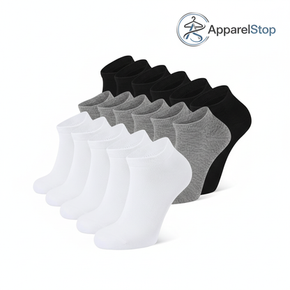 Three Layer Socks - White Gray Black
