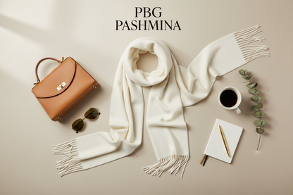 White Scarf Flat Lay Styling